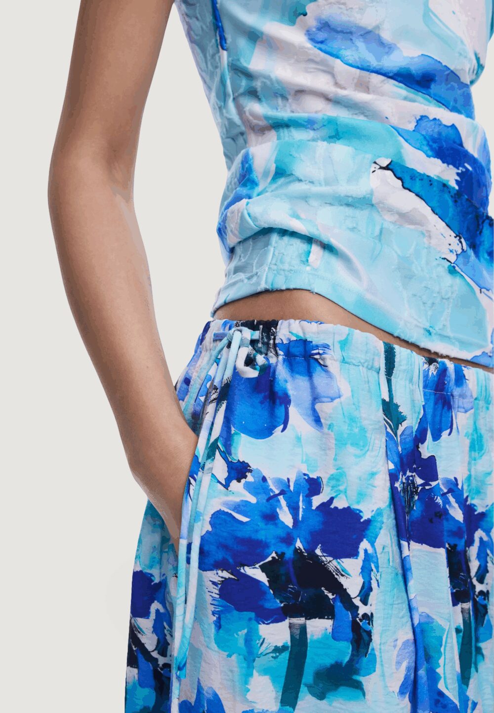 Gonna lunga Desigual SKIRT FIORI Azzurro - Foto 3