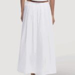 Gonna lunga Desigual SKIRT EMBRO Bianco - Foto 4
