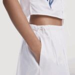 Gonna lunga Desigual SKIRT EMBRO Bianco - Foto 3