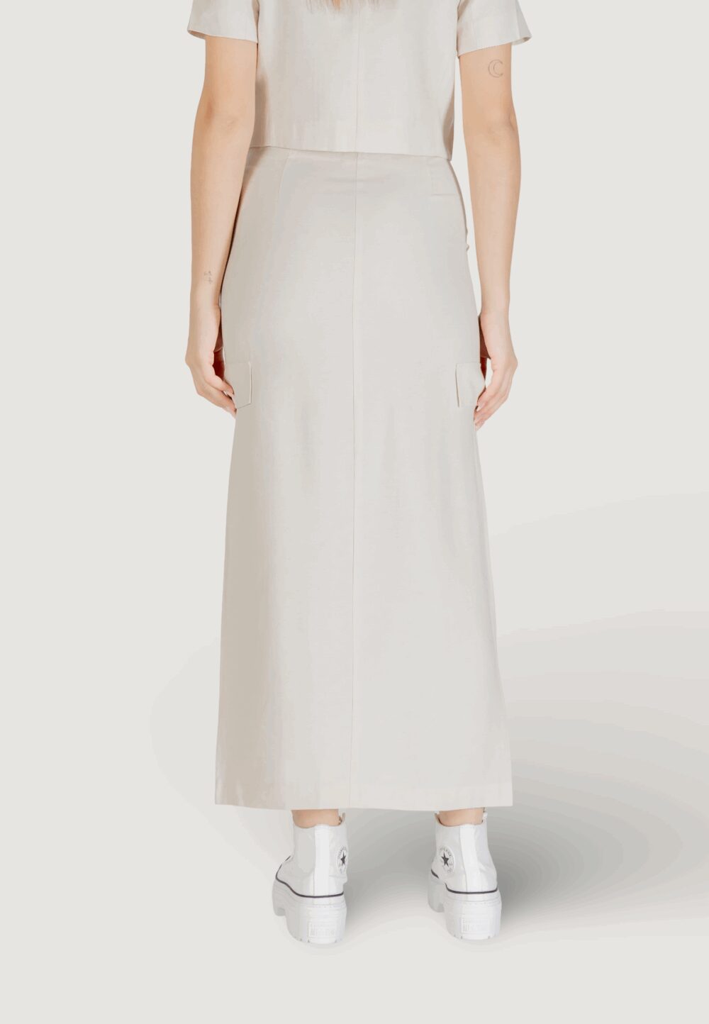 Gonna lunga Jacqueline de Yong Jdyluna Maxi Hw Skirt Tlr Avorio - Foto 5