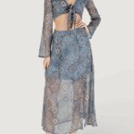 Gonna lunga Only Onlasta Life Slit Ankel Wvn Indigo - Foto 2