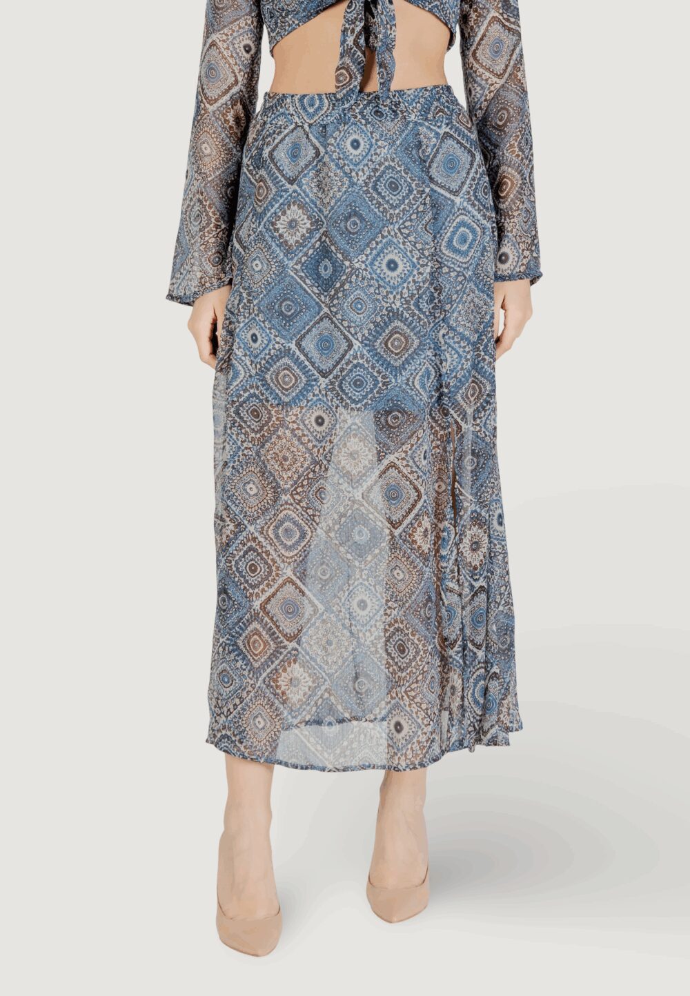 Gonna lunga Only Onlasta Life Slit Ankel Wvn Indigo - Foto 1