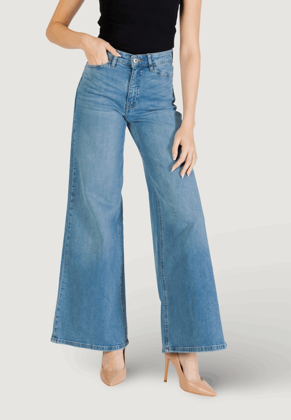 Jeans bootcut ICHI IHTWIGGY WIDE Denim chiaro - Foto 1