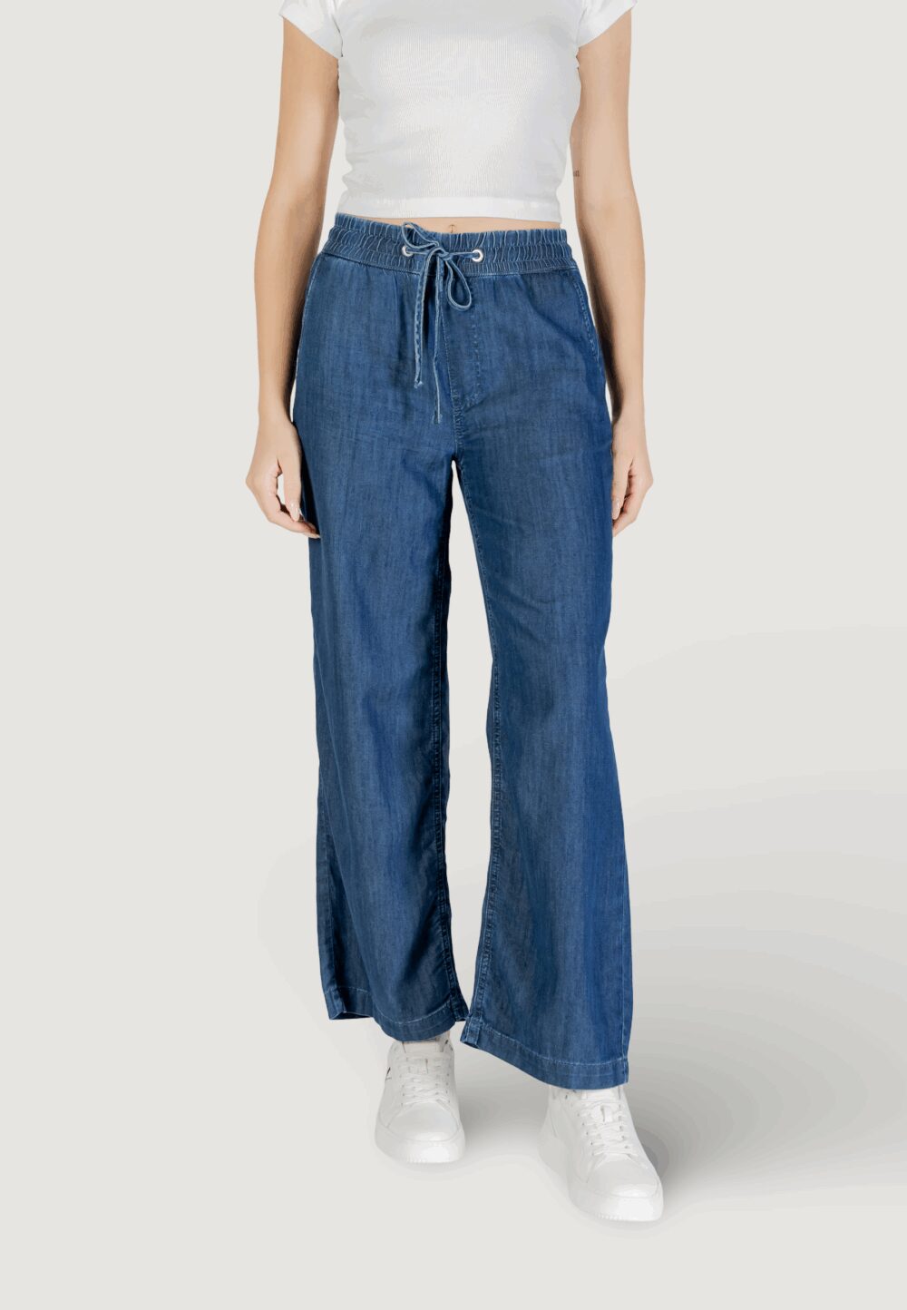 Jeans mom Street One STYLE-WIDE LEG HW Blue Denim Scuro - Foto 1