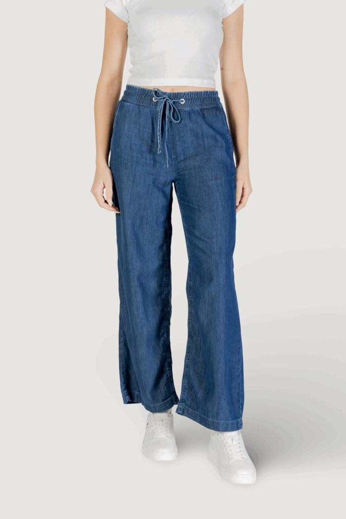 Jeans mom Street One STYLE-WIDE LEG HW Blue Denim Scuro