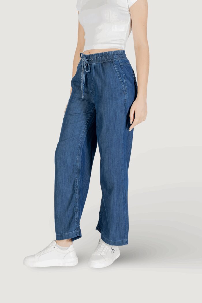 Jeans mom Street One STYLE-WIDE LEG HW Blue Denim Scuro