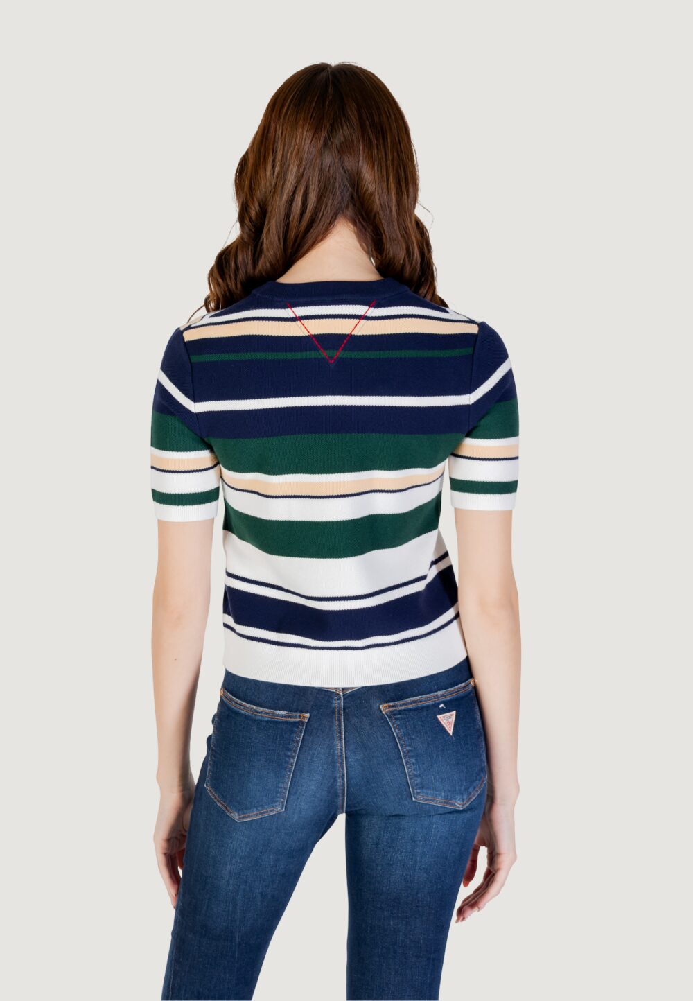 Maglia in filo manica corta Tommy Hilfiger SAILING TOP MULT Blu - Foto 4