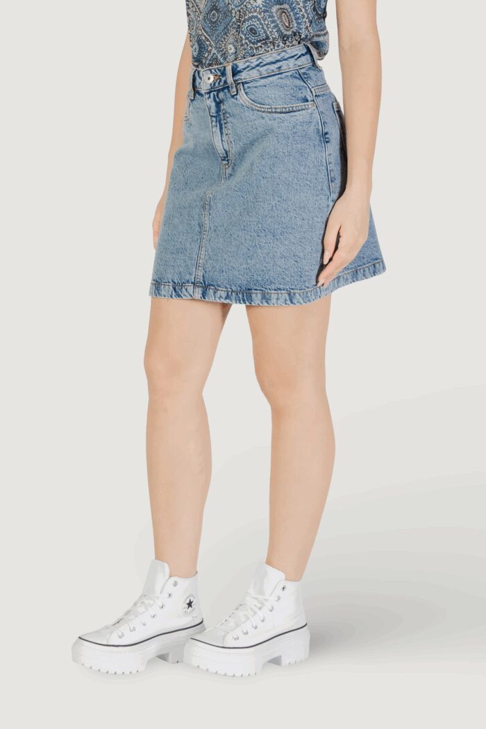 Minigonna Ichi IHAVENY SK Denim chiaro
