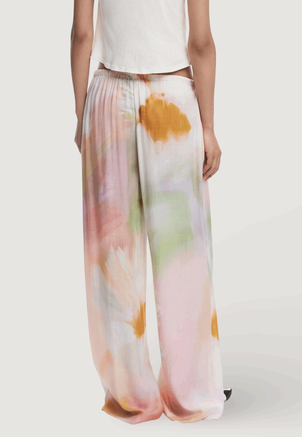 Pantaloni a palazzo Desigual PANT PETER Rosa - Foto 4