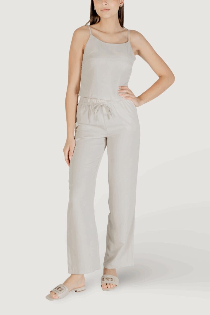Pantaloni a palazzo Only Onlthalia Life Hw String Wvn Beige chiaro – 15349027
