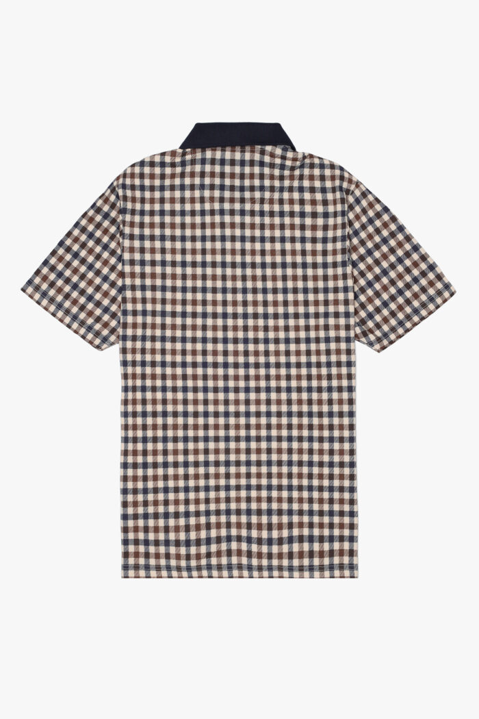 Polo manica corta Aquascutum ACTIVE CLUB CHECK PIQUET POLO Blu