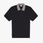 Polo manica corta Aquascutum SUPIMA CLUB CHECK RIB POLO Nero - Foto 1