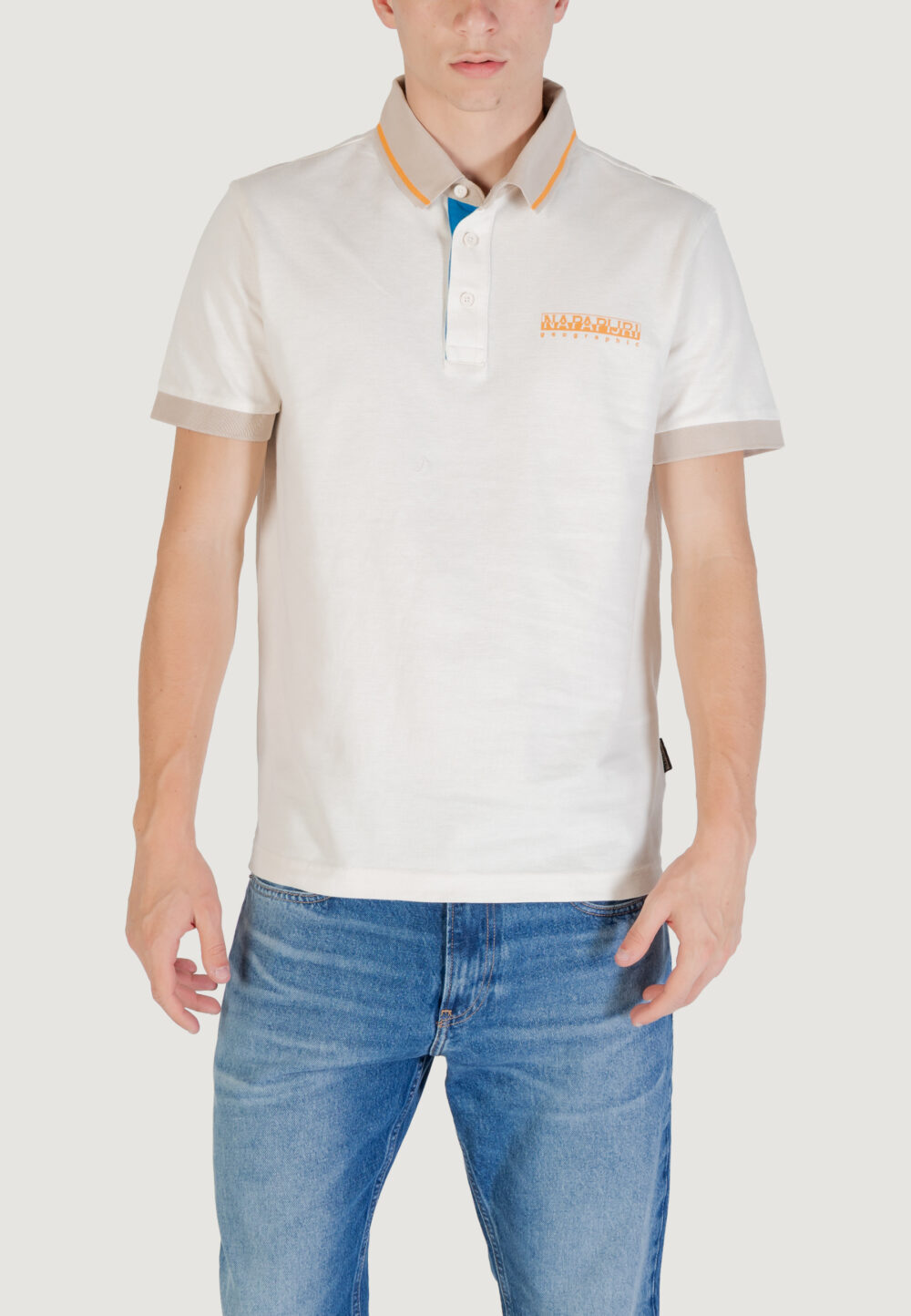 Polo manica corta Napapijri E- ZERI Panna - Foto 1