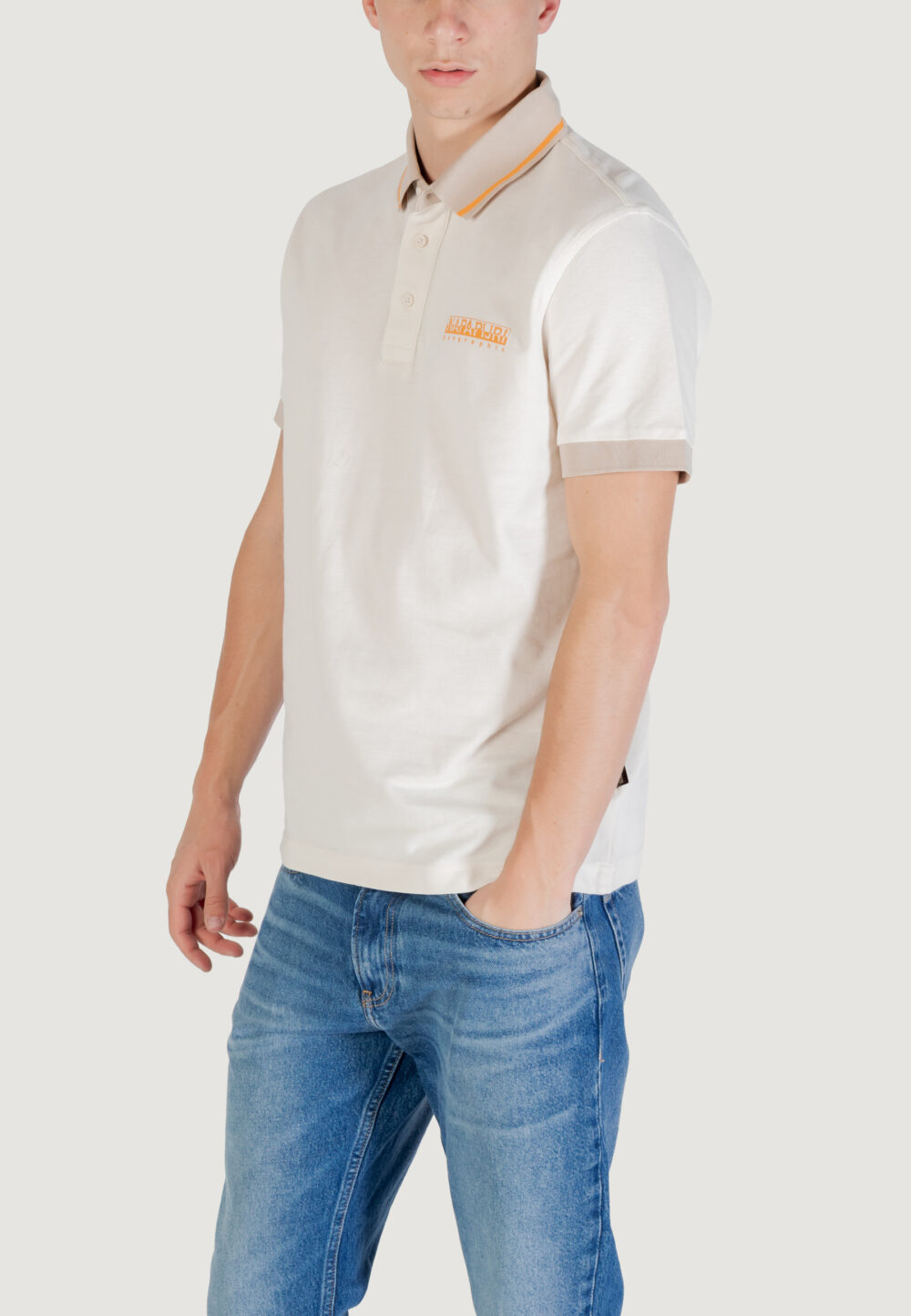 Polo manica corta Napapijri E- ZERI Panna - Foto 2