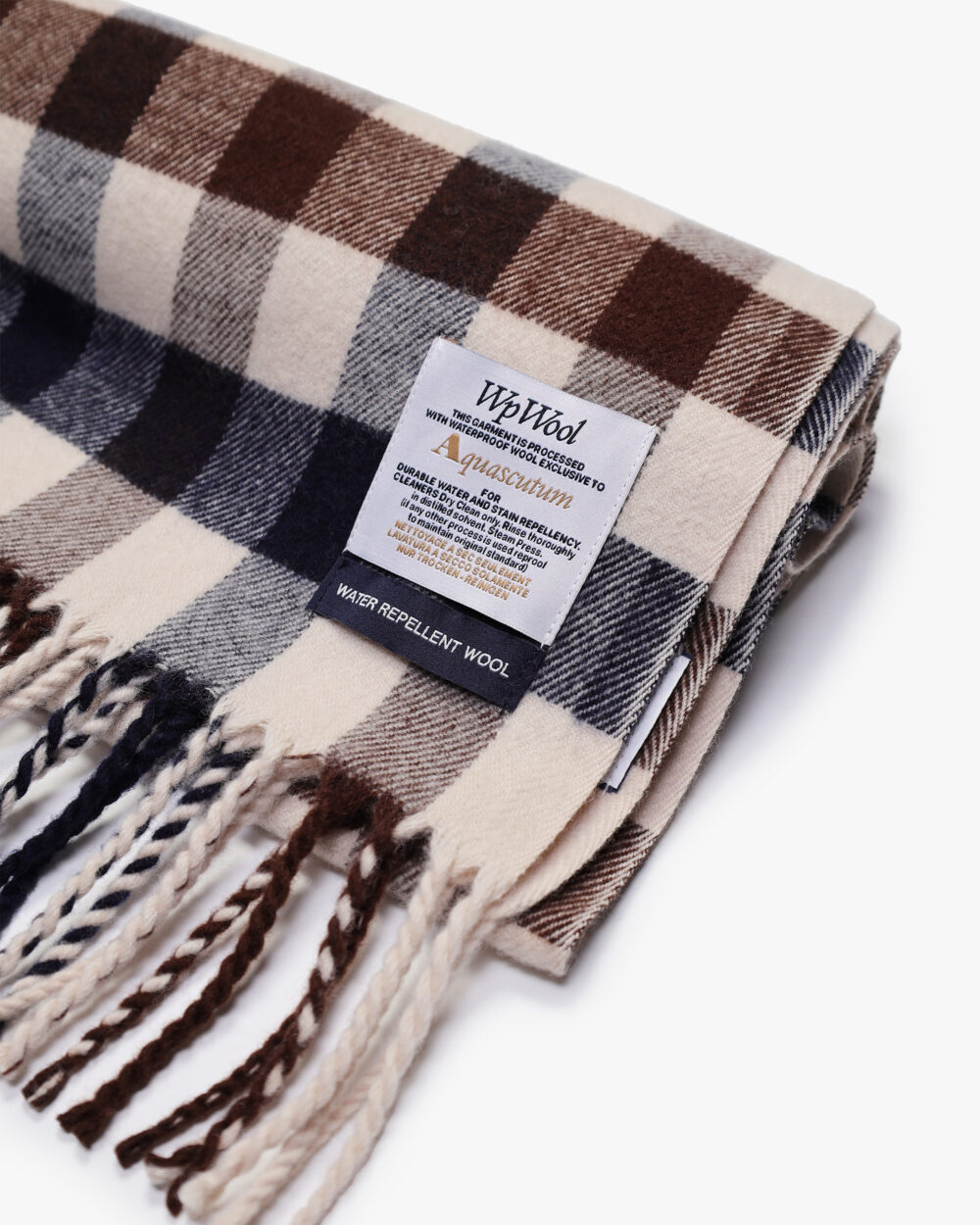 Sciarpa Aquascutum CLUB CHECK SCARF MACRO Beige - Foto 2