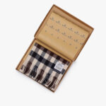 Sciarpa Aquascutum CLUB CHECK SCARF MACRO Beige - Foto 4
