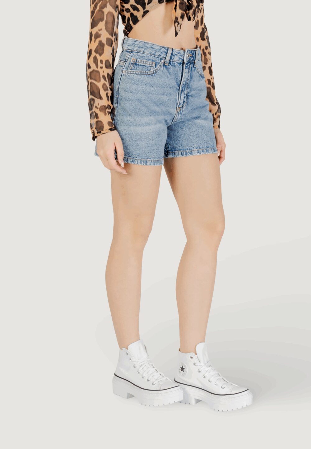 Shorts ICHI IHAVENY SHO Denim chiaro - Foto 3