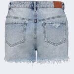 Shorts Only ONLPACY HW DNM SHORTS NOOS Blue Denim Chiaro - Foto 4