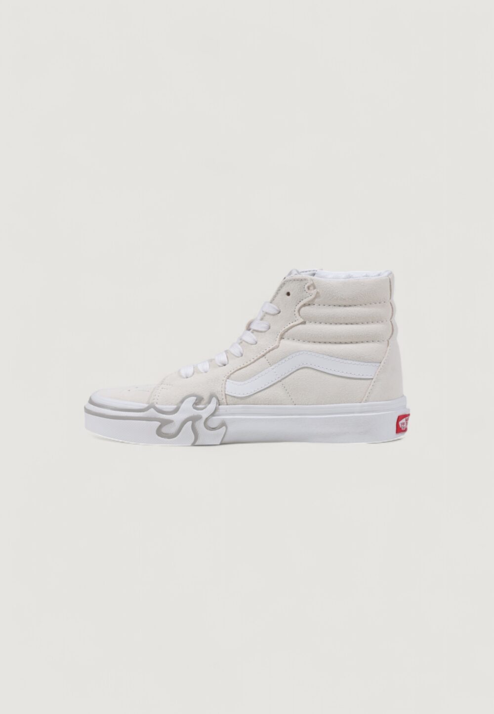 Sneakers Vans UA SK8-Hi Flame Bianco - Foto 3