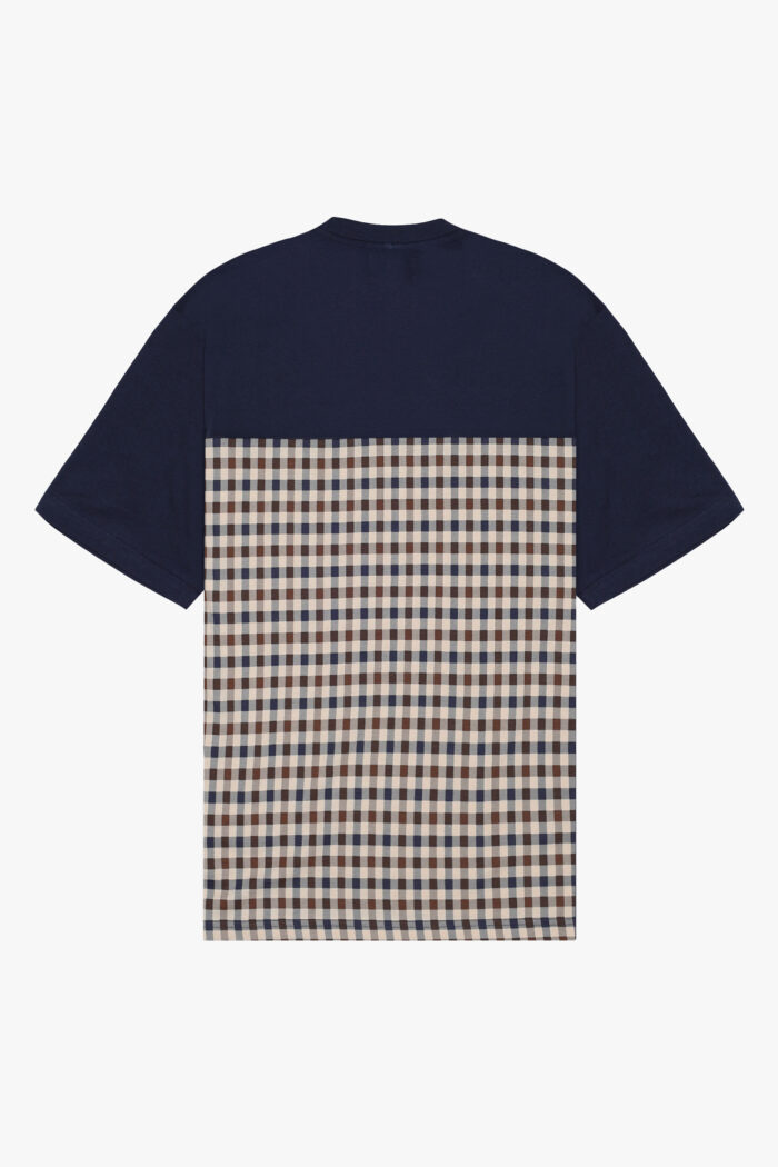 T-shirt Aquascutum ACTIVE CLUB CHECK LOGO T-SHIRT Blu