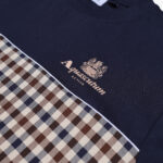 T-shirt Aquascutum ACTIVE CLUB CHECK LOGO T-SHIRT Blu - Foto 3
