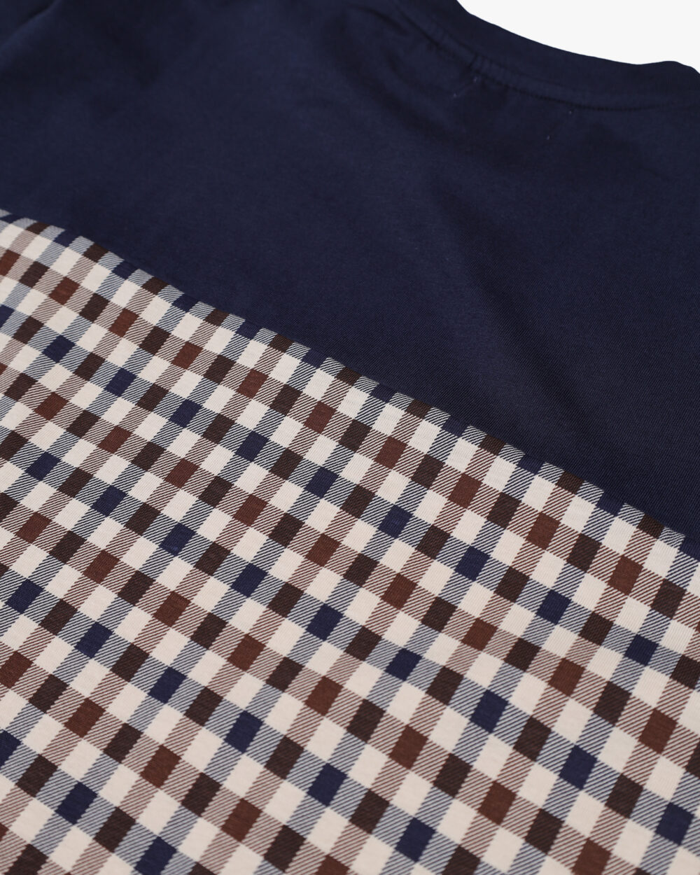 T-shirt Aquascutum ACTIVE CLUB CHECK LOGO T-SHIRT Blu - Foto 5