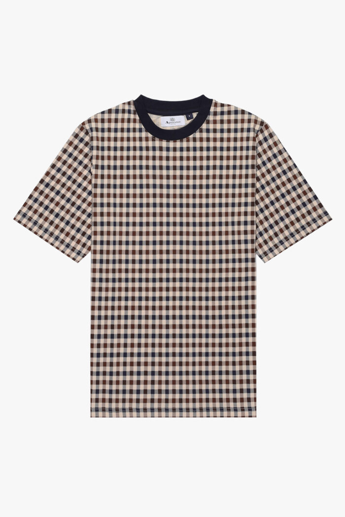 T-shirt Aquascutum ACTIVE CLUB CHECK T-SHIRT Blu