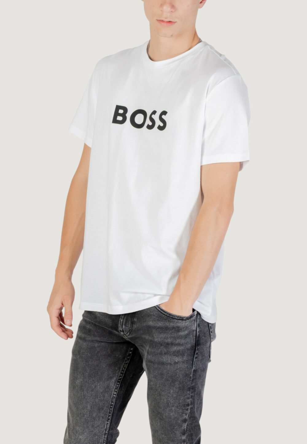 T-shirt Boss  Bianco - Foto 3