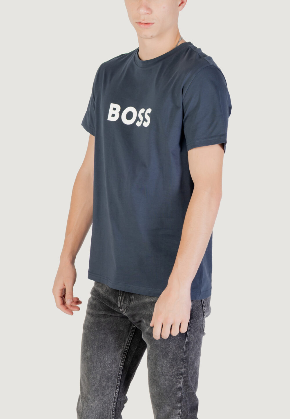 T-shirt Boss  Blu - Foto 4