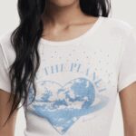 T-shirt Desigual REPRIS TS PLANET Avorio - Foto 2