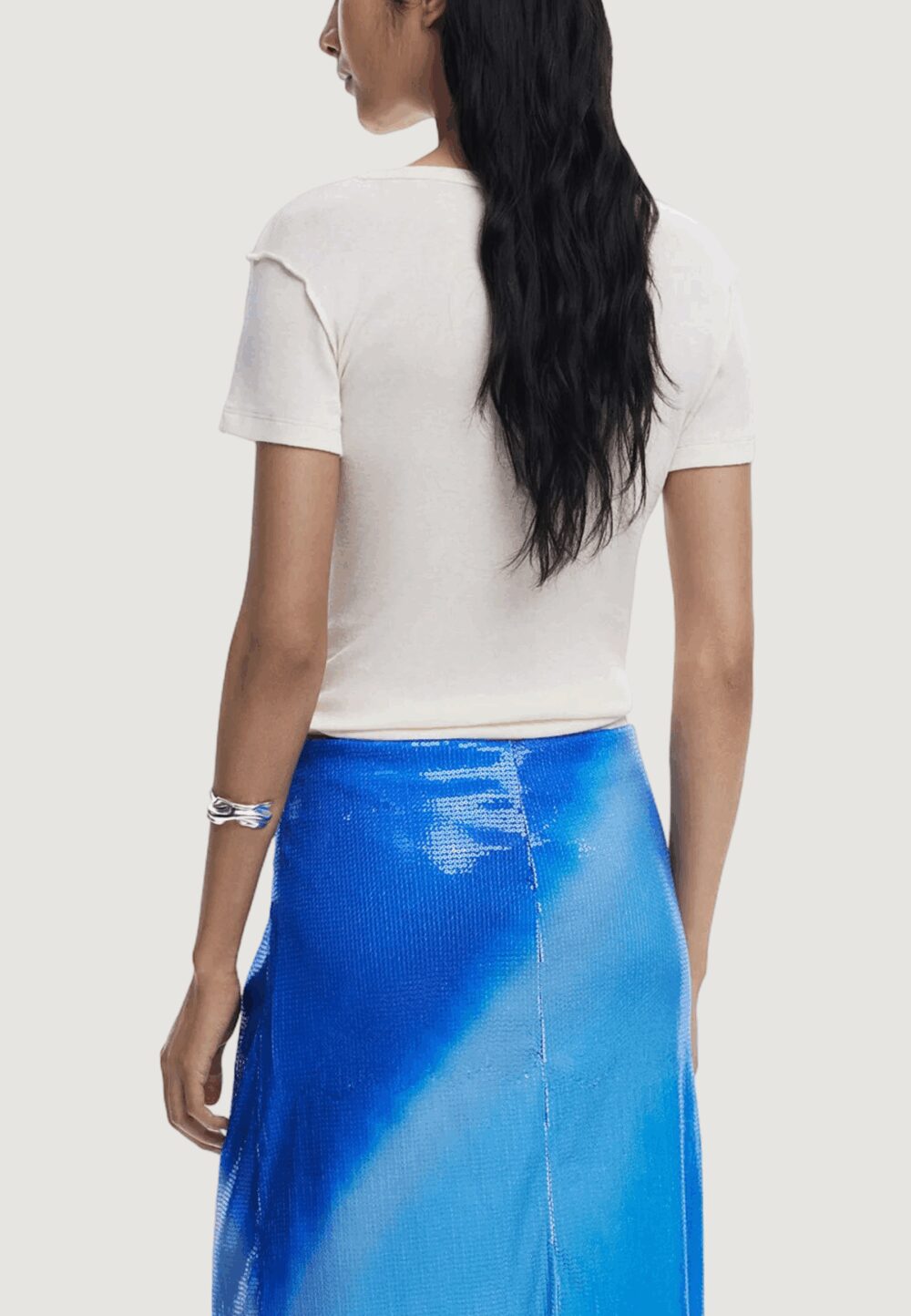 T-shirt Desigual REPRIS TS PLANET Avorio - Foto 4