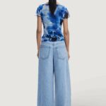 T-shirt Desigual REPRIS TS AURA Blu - Foto 4