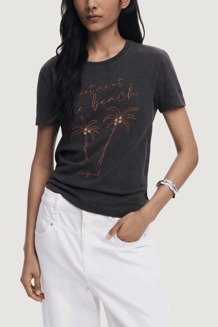 T-shirt Desigual REPRIS TS PALM Nero – 25WWTKX1