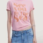 T-shirt Desigual REPRIS TS SEA Rosa - Foto 1