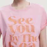 T-shirt Desigual REPRIS TS SEA Rosa - Foto 2