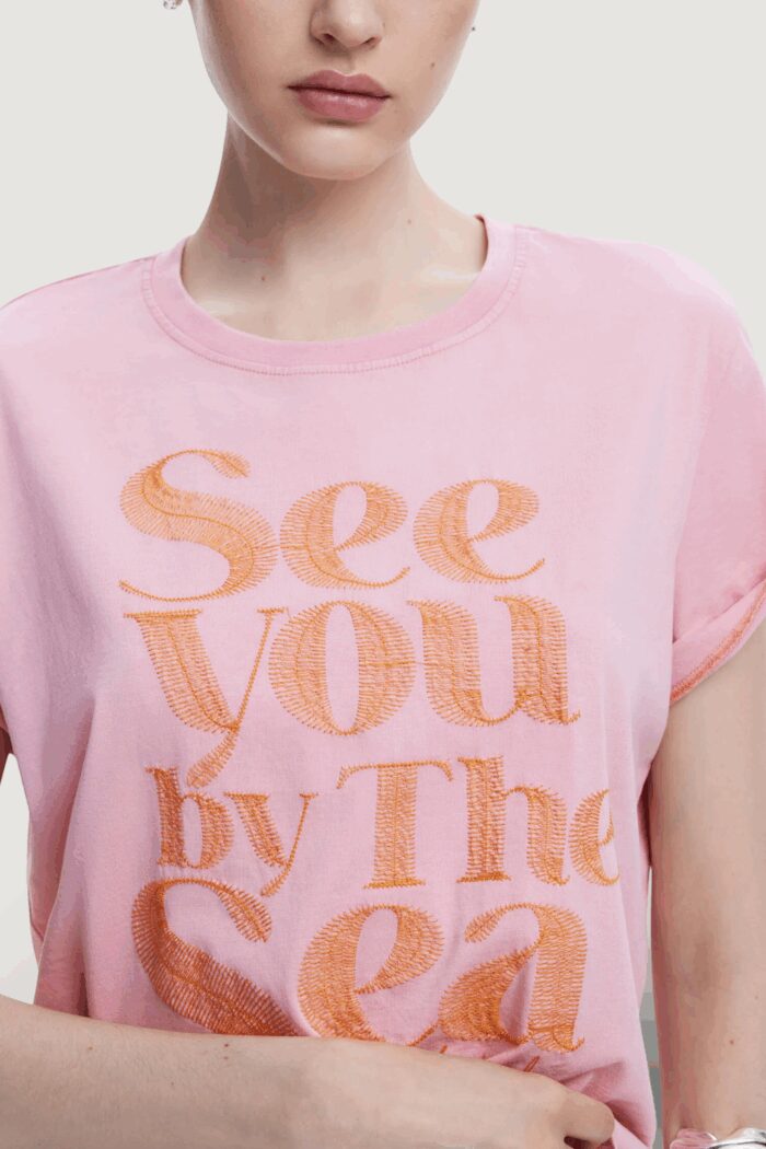 T-shirt Desigual REPRIS TS SEA Rosa – 25WWTKX2