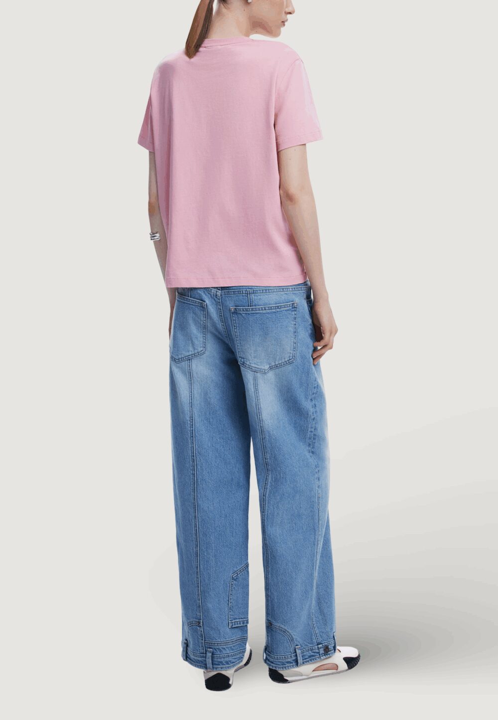 T-shirt Desigual REPRIS TS SEA Rosa - Foto 4