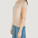 T-shirt Guess SS CN SHINY TRIANGLE Beige - Foto 3