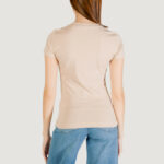 T-shirt Guess SS CN SHINY TRIANGLE Beige - Foto 5