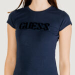 T-shirt Guess SS PONY HAIR LOGO R5 Blu - Foto 2