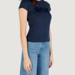 T-shirt Guess SS PONY HAIR LOGO R5 Blu - Foto 4
