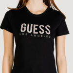 T-shirt Guess SS CN PYTHON LOGO TEE Nero - Foto 2