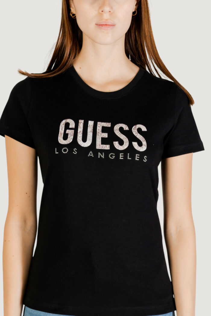 T-shirt Guess SS CN PYTHON LOGO TEE Nero – W5RI19 I3Z14