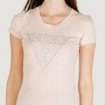T-shirt Guess SS CN SHINY TRIANGLE Rosa - Foto 2