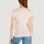 T-shirt Guess SS CN SHINY TRIANGLE Rosa - Foto 5