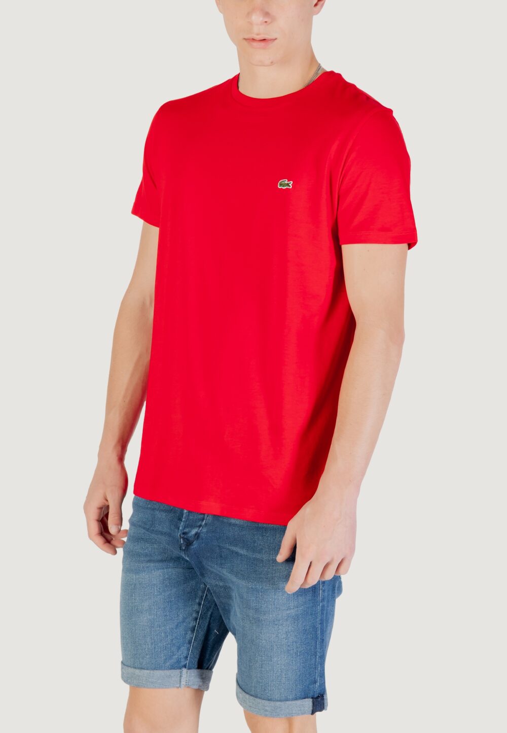 T-shirt LACOSTE  Rosso - Foto 4