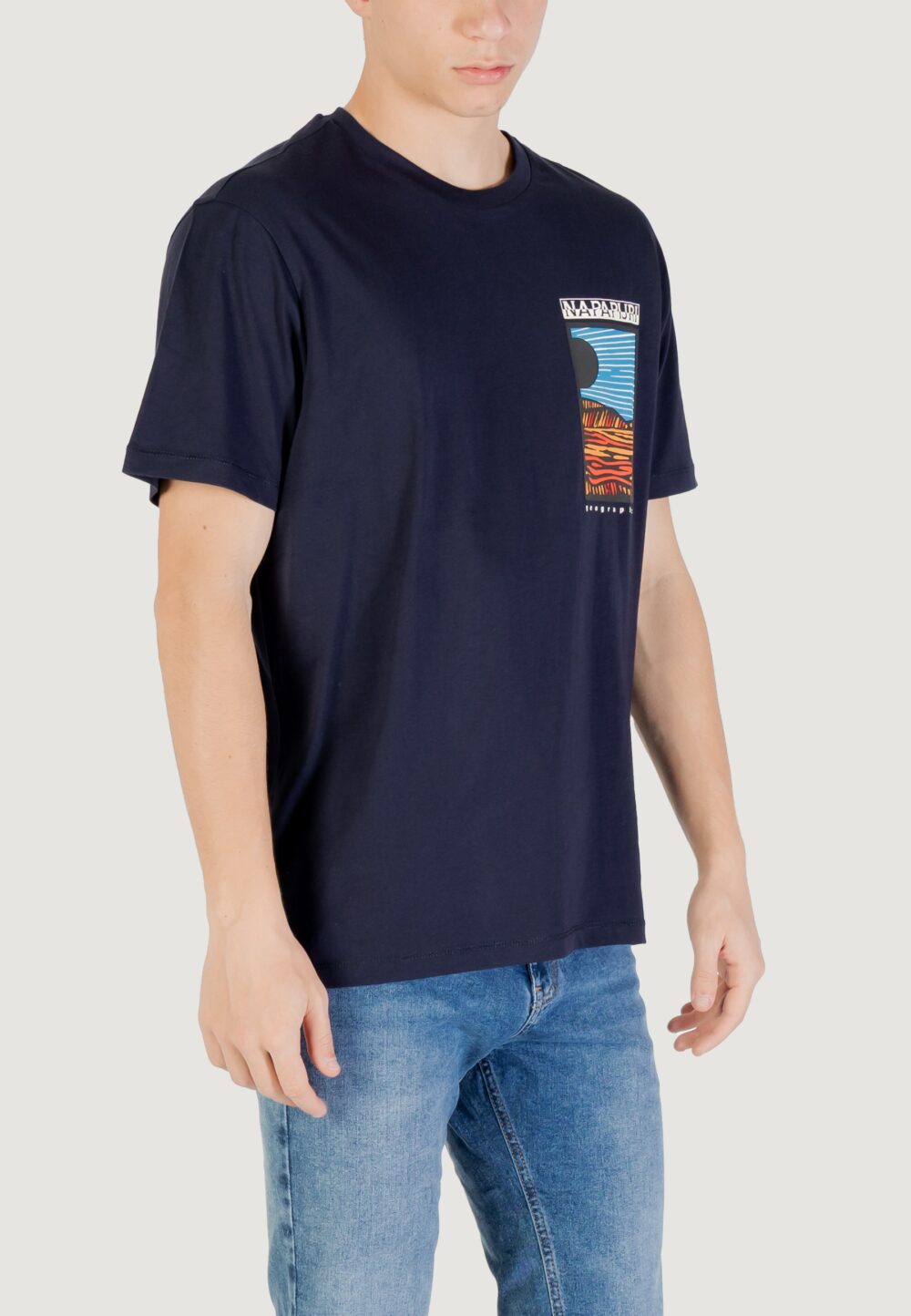 T-shirt Napapijri S-VALDOR SS Blu - Foto 3