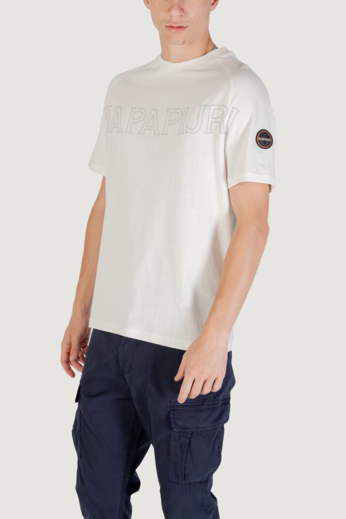 T-shirt Napapijri S-AMBRA SS Panna – NP0A4IEG