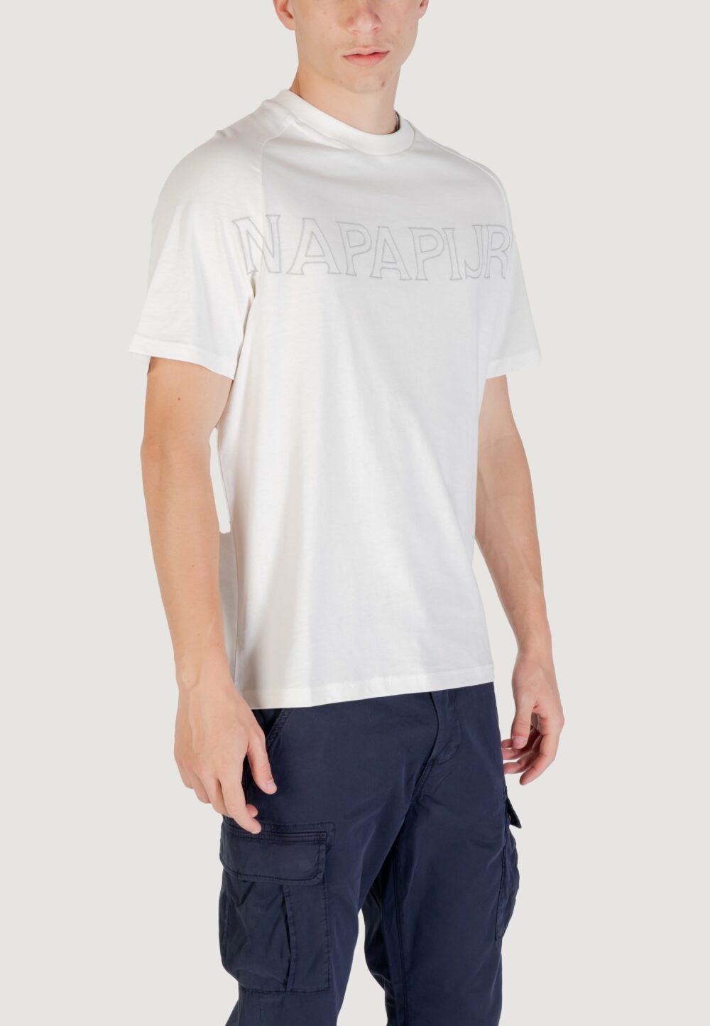 T-shirt Napapijri S-AMBRA SS Panna - Foto 3