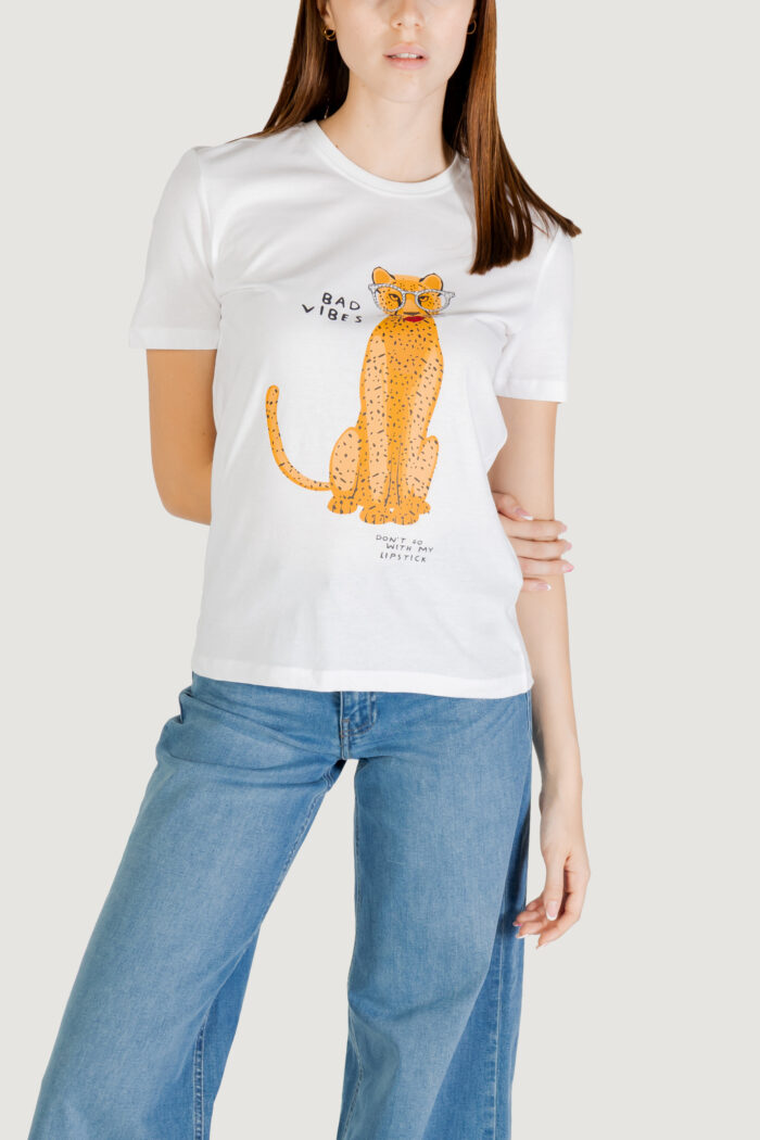T-shirt Only ONLBARIA REG S/S TOP BOX JRS Bianco – 15353246